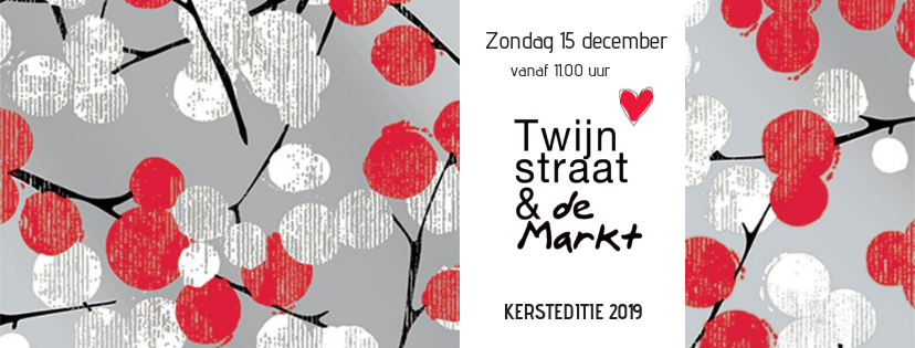 Kerstmarkt Twijnstraat op zondag 15 december, Kortjakje is open!